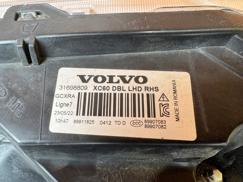 Frontscheinwerfer Volvo Xc60 I 31698809 Xenon Rechts Scheinwerfer Headlight SCH9850522032jy