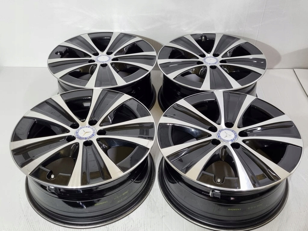 4x Alufelge 18 Zoll 8.0" 5x112 43ET Glanz Schwarz A2134013700 Mercedes-Benz FEL6962711007uq