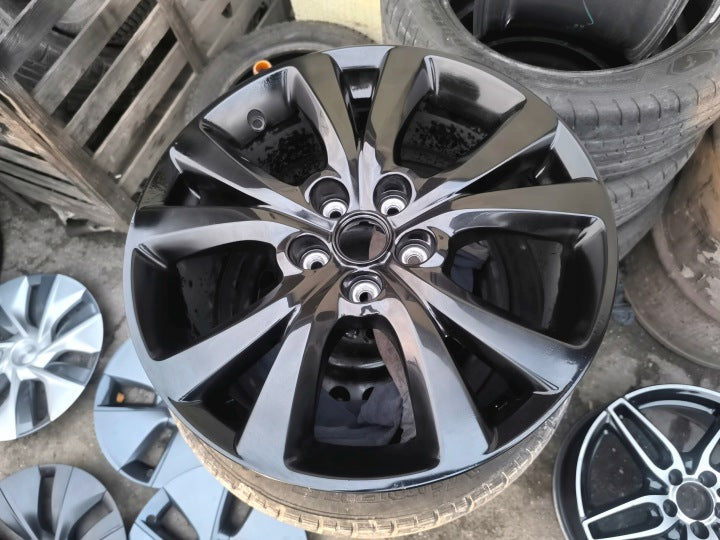 1x Alufelge 18 Zoll 7.0" 5x114.3 45ET Glanz Schwarz 9965787080 Mazda 3 Rim Wheel FEL6316659416ej