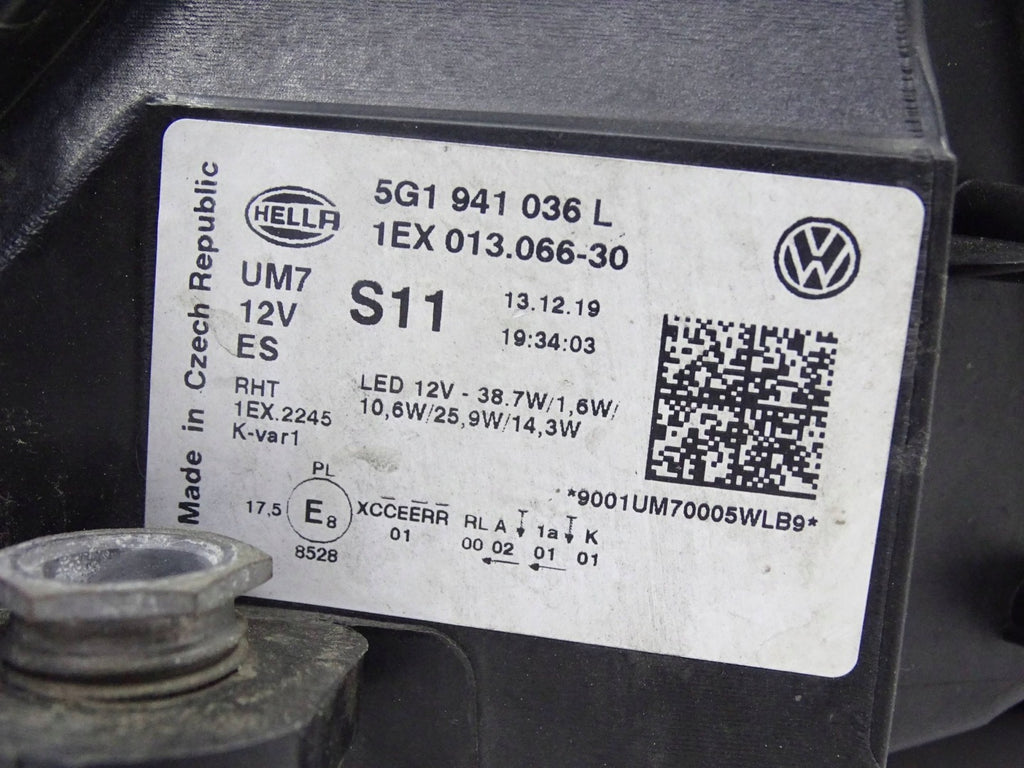 Frontscheinwerfer VW Golf VII I 5G1941036 Rechts Scheinwerfer Headlight SCH7244383904kp