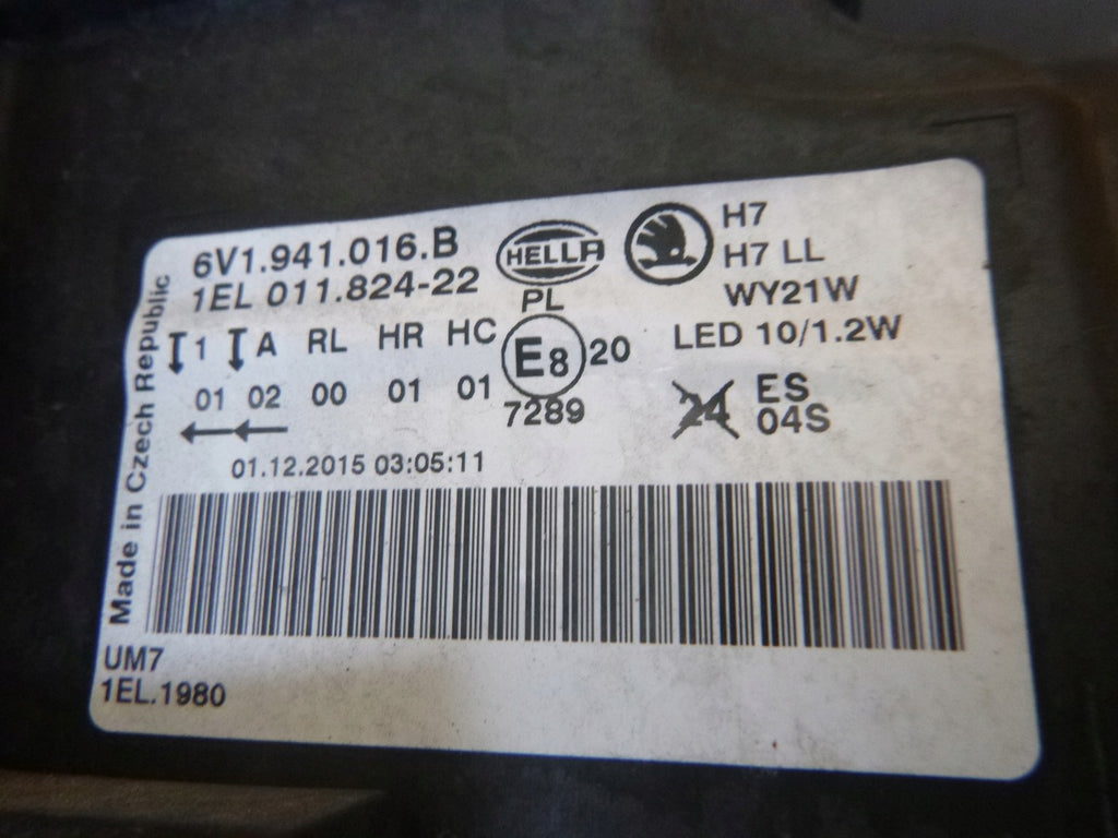 Frontscheinwerfer Skoda Fabia III 6V1941016B Rechts Scheinwerfer Headlight SCH4138869369fa