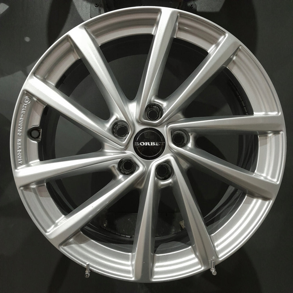 4x Alufelge 17 Zoll 7.0" 5x112 47ET Glanz Silber KBA50269 VW Golf V I Jetta FEL9504180476eh