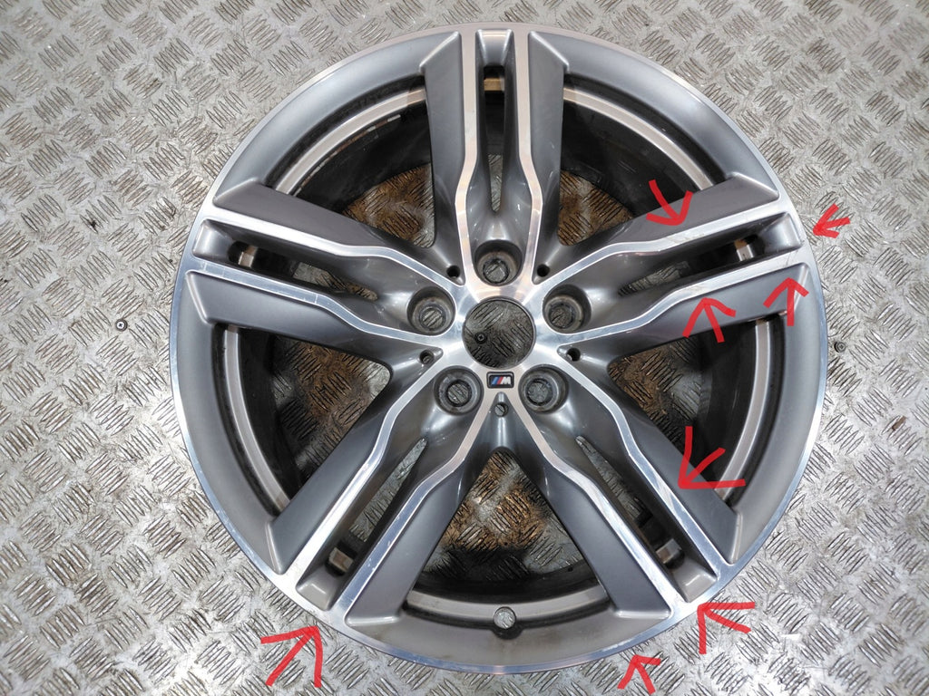 1x Alufelge 18 Zoll 7.5" 5x112 51ET Glanz Graphit 7850456 BMW F39 F48 Mg FEL3715983957tu