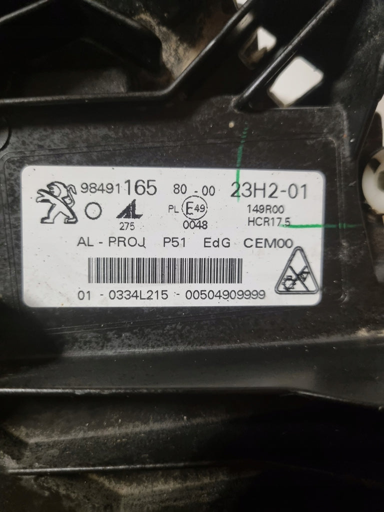 Frontscheinwerfer Peugeot 308 9849116580 LED Links Scheinwerfer Headlight SCH1925441245ba
