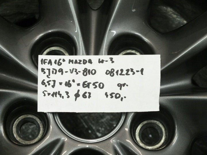 1x Alufelge 16 Zoll 6.5" 5x114.3 50ET BJD9-V3-810 Mazda Rim Wheel FEL9162815513ck