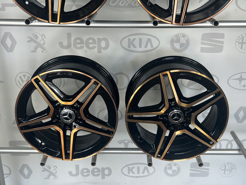 4x Alufelge 18 Zoll 7.5" 5x112 49ET Glanz Schwarz A1774011500 Mercedes-Benz W177