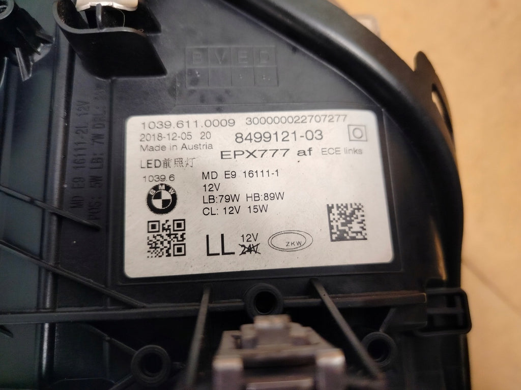 Frontscheinwerfer BMW G30 8499121-03 8499122 Full LED Ein Satz Headlight SCH7086931675ln