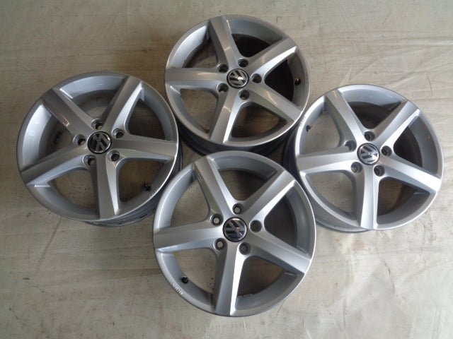 4x Alufelge 16 Zoll 6.0" 5x112 48ET Glanz Silber 5G0071496 Skoda Golf VII Touran FEL2392690232fo