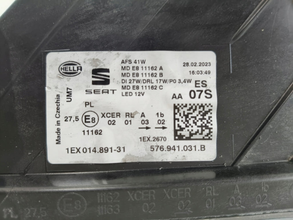 Frontscheinwerfer Seat Ateca 576941031B LED Links Scheinwerfer Headlight