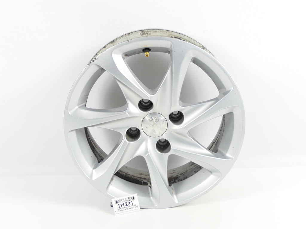 1x Alufelge 15 Zoll 6.0" 4x108 Schwarz 9673773577 Peugeot 208 Hatchback I FEL5287173105ki