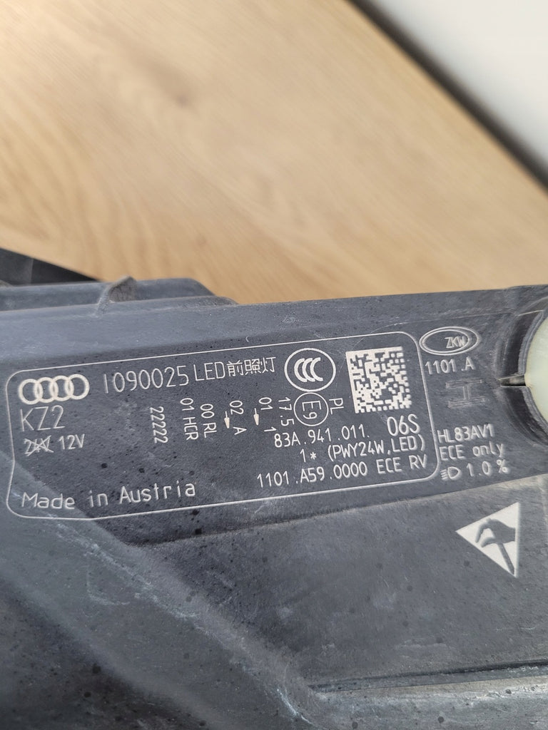 Frontscheinwerfer Audi Q3 83A941011 Full LED Links Scheinwerfer Headlight