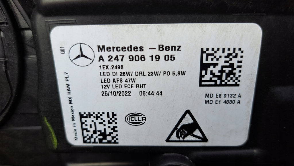 Frontscheinwerfer Mercedes-Benz Glb X247 A2479061905 LED Links Headlight SCH4683930983eb