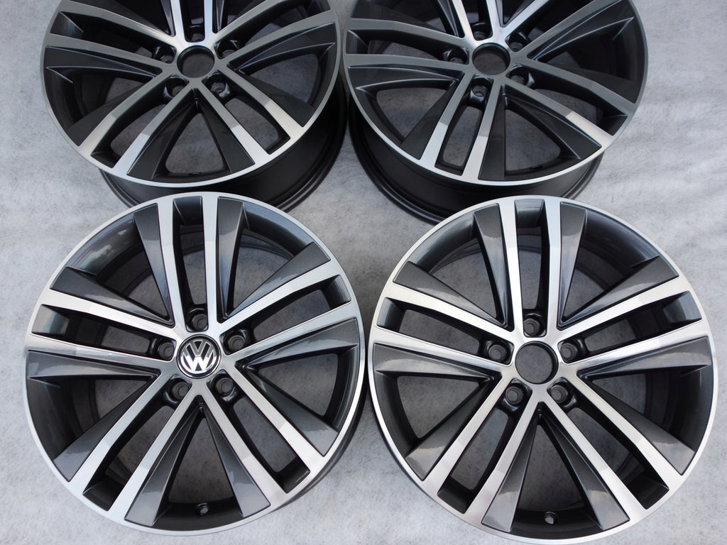 4x Alufelge 18 Zoll 7.5" 5x112 35ET Glanz Graphit 7N0601025F Mg Sharan Rim Wheel