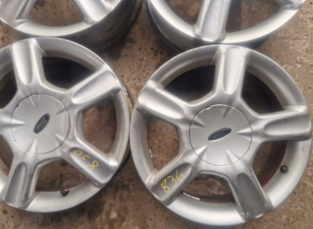 4x Alufelge 16 Zoll 6.0" 4x108 52 5ET Silber Ford I Rim Wheel FEL4717078323kl