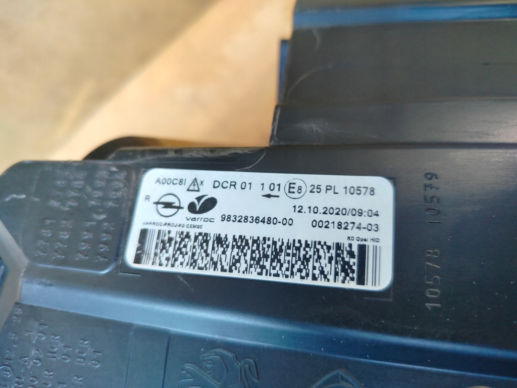 Frontscheinwerfer Opel Zafira 9832836480 Xenon Rechts Scheinwerfer Headlight