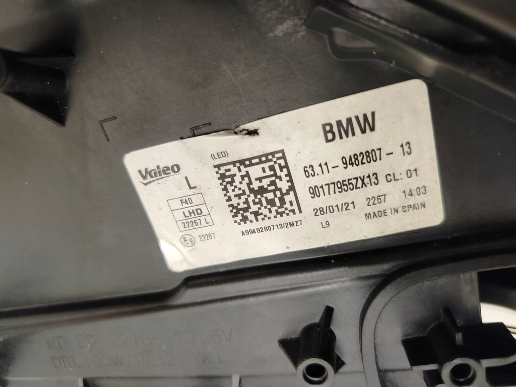 Frontscheinwerfer BMW F40 9482807-13 Full LED Links Scheinwerfer Headlight SCH3370160472ac