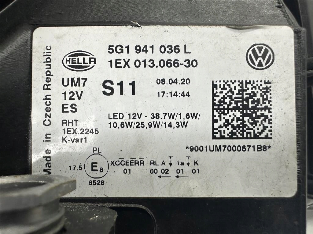 Frontscheinwerfer 1EX013 066-30 5G1941036L LED Rechts Scheinwerfer Headlight SCH7537365463kj