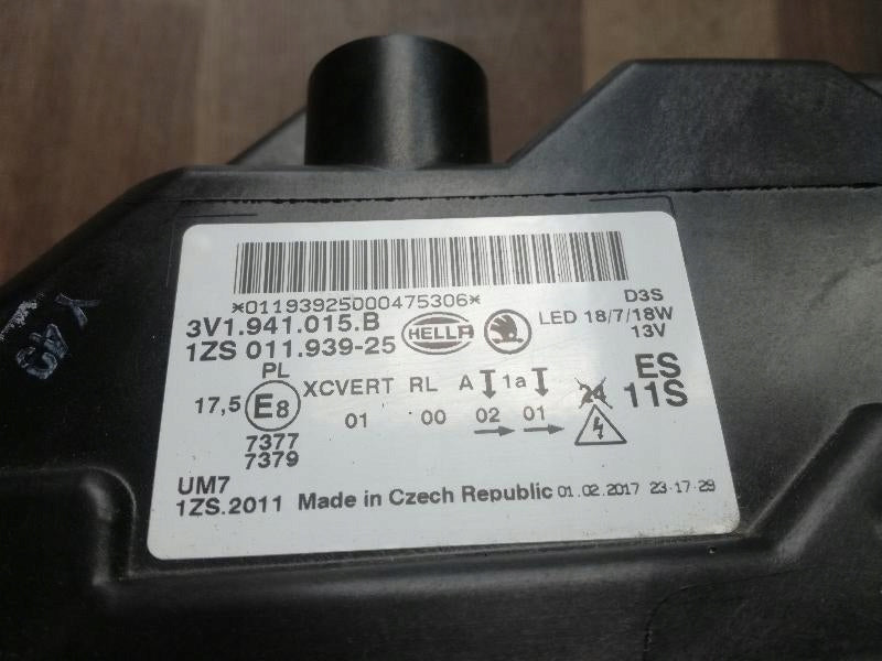 Frontscheinwerfer Skoda Superb III 3V1941015B Xenon Links Scheinwerfer Headlight SCH8824470561gx