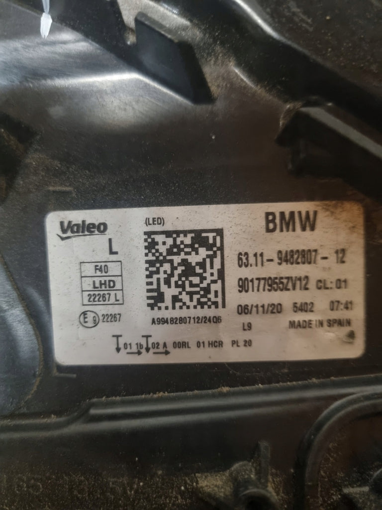 Frontscheinwerfer BMW 1 F40 9482807-12 LED Links Scheinwerfer Headlight