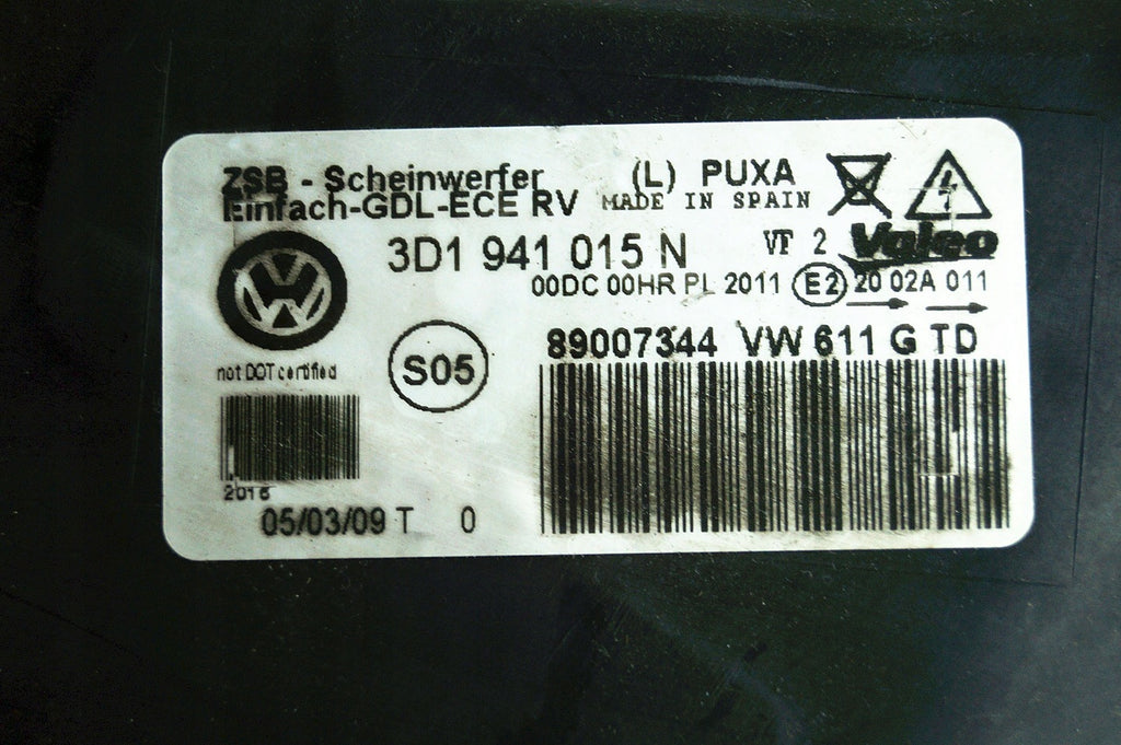 Frontscheinwerfer VW Phaeton 3d1 3D1941015 Xenon FALSE Scheinwerfer Headlight SCH3923572339bg