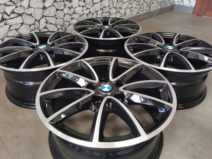 4x Alufelge 16 Zoll 7.0" 5x112 52ET Glanz Schwarz 6855080 BMW 2 F45 Rim Wheel FEL9465640972ng