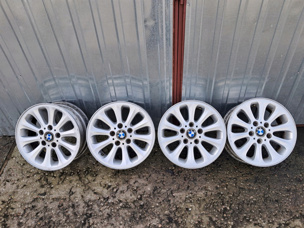 4x Alufelge 16 Zoll 6.5" 5x120 42ET Glanz Silber BMW E46 E90 E87 Rim Wheel FEL5365236374kf