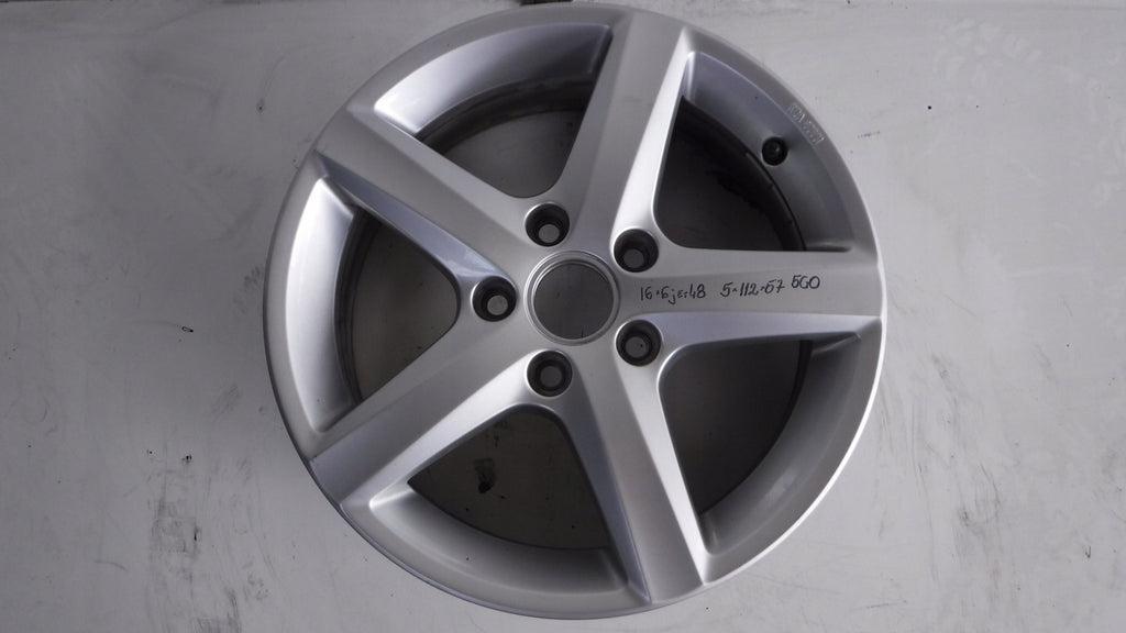 1x Alufelge 16 Zoll 6.0" 5x112 48ET Silber VW Touran Rim Wheel