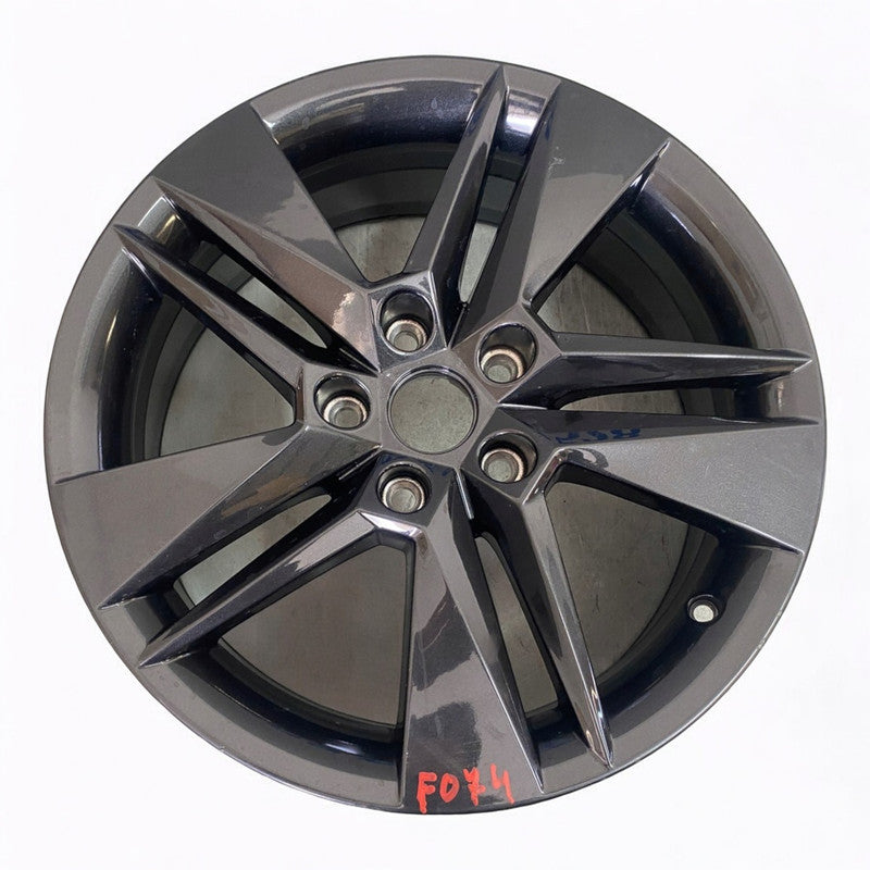 1x Alufelge 17 Zoll 6.5" 5x112 41ET Glanz Schwarz 3V0601025BG Skoda Superb Iii