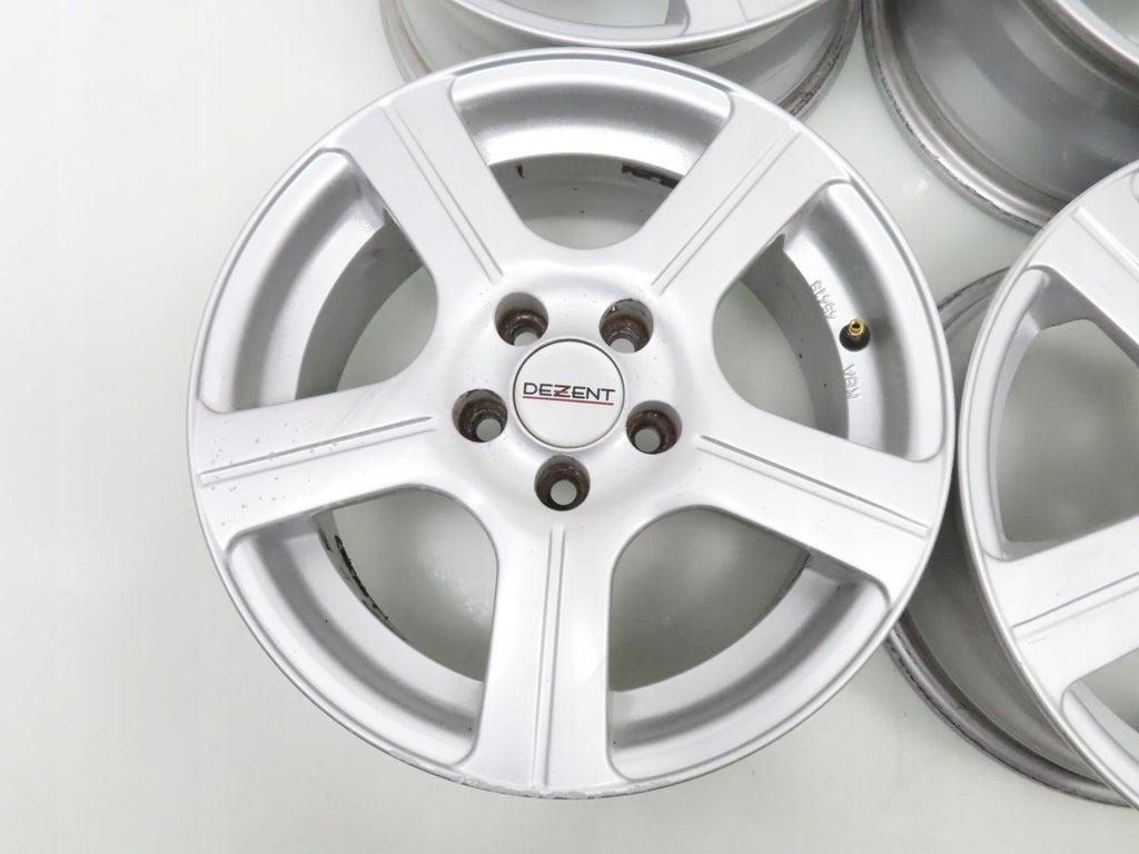 4x Alufelge 15 Zoll 6.5" 5x100 40ET Silber KBA45418 Seat Leon Golf IV Polo FEL9321970990yy