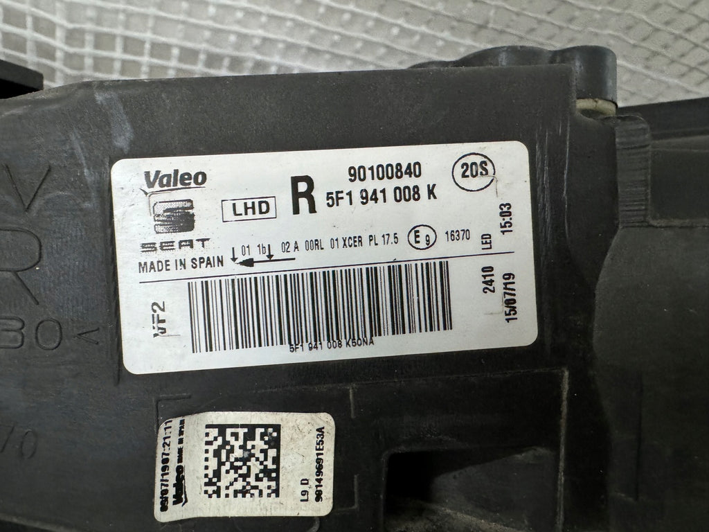 Frontscheinwerfer Seat Leon 5F1941008K Rechts Scheinwerfer Headlight