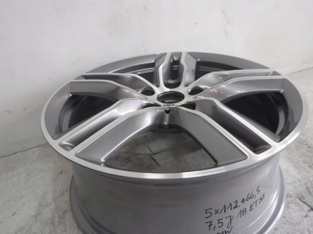 1x Alufelge 18 Zoll 7.5" 5x120 51ET Glanz 7850456 BMW X1 F48 Rim Wheel FEL1308969704dr