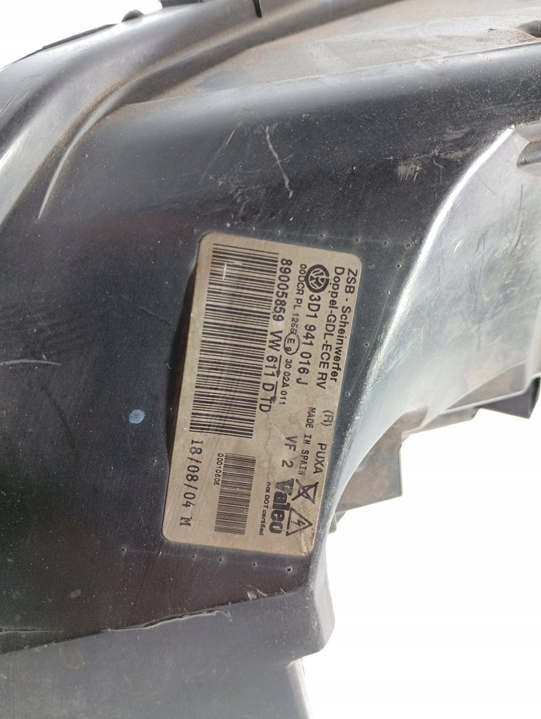 Frontscheinwerfer VW Phaeton 3D1941016J Rechts Scheinwerfer Headlight