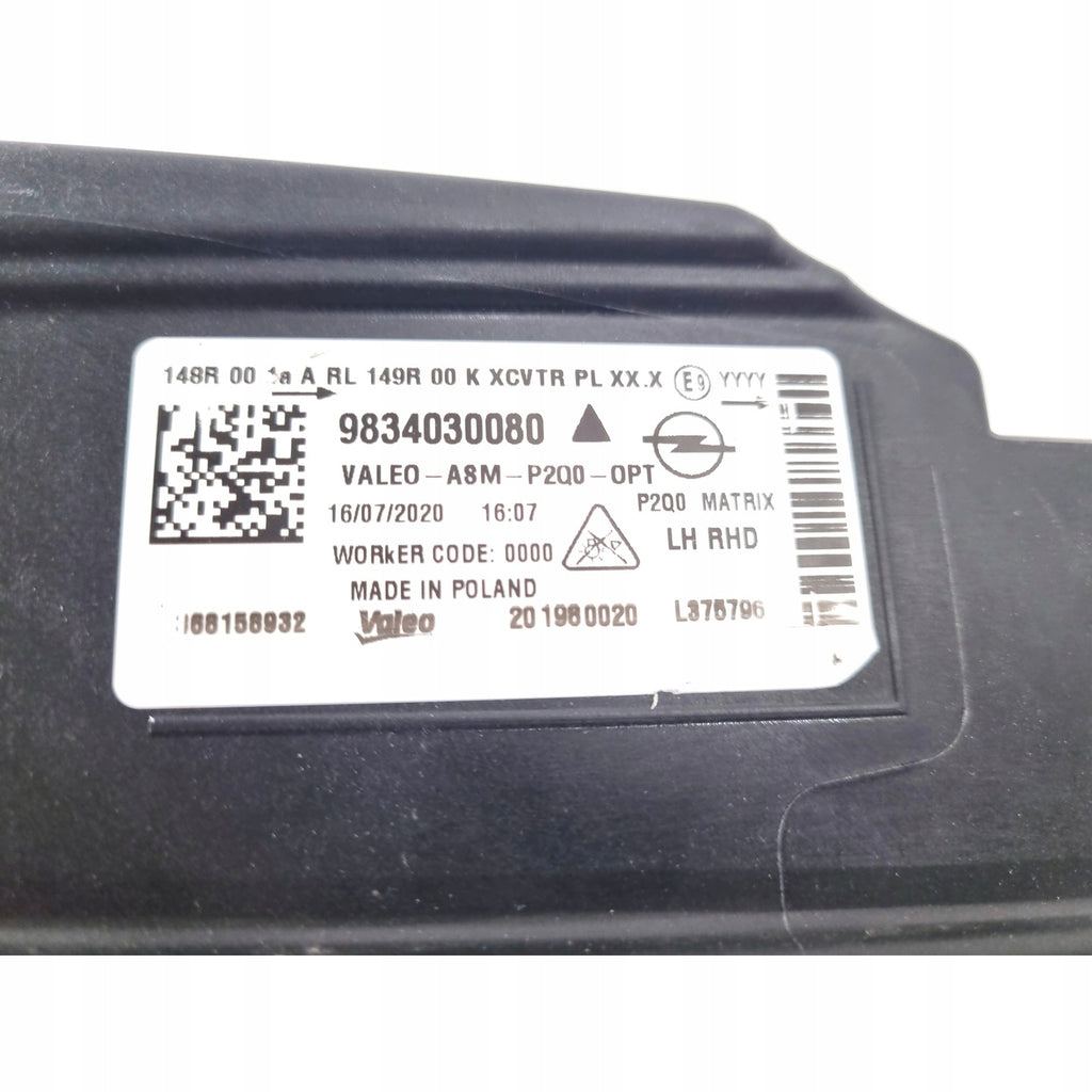 Frontscheinwerfer Opel Mokka 9834030080 Full LED Links Scheinwerfer Headlight SCH7564649560qz