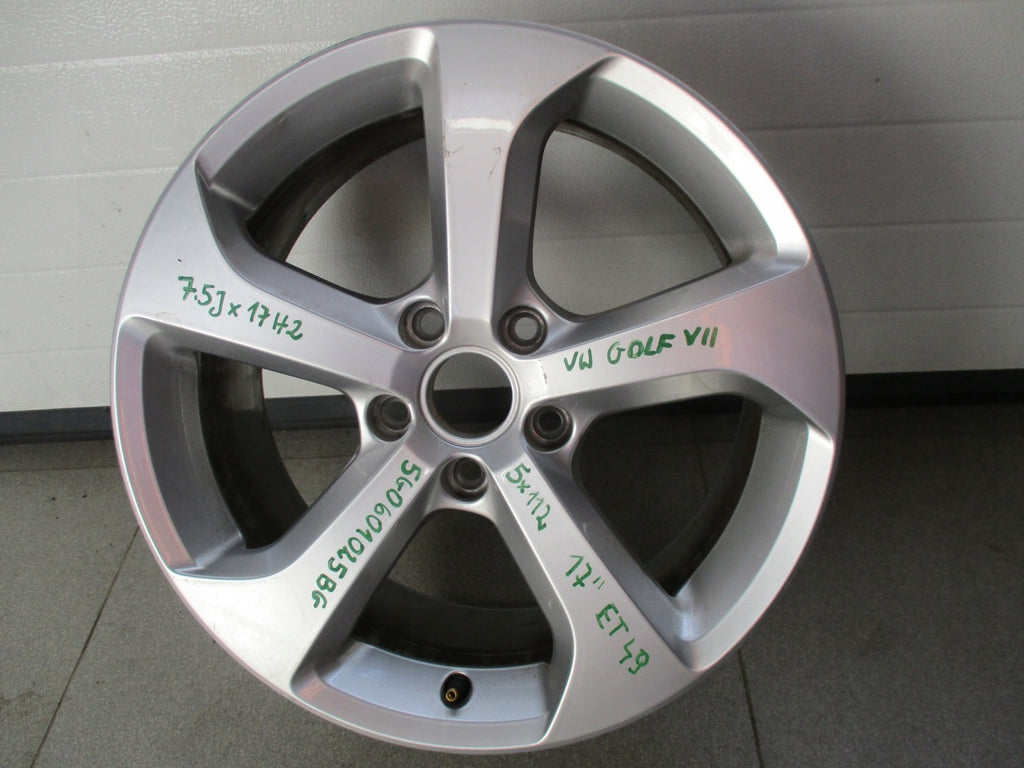 1x Alufelge 17 Zoll 7.5" 5x112 5G0601025BG VW Golf Vii Rim Wheel FEL3065561915gg
