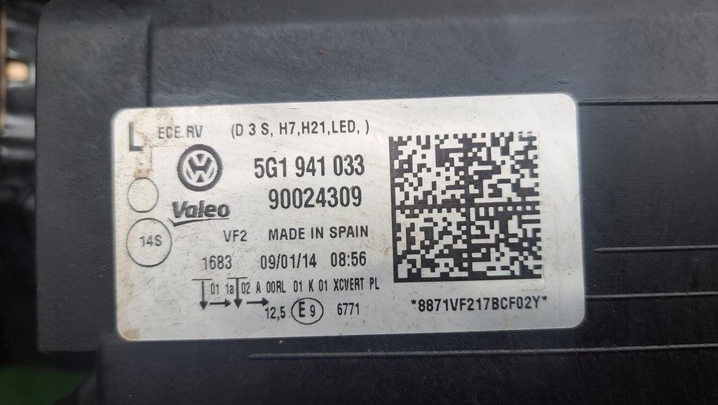 Frontscheinwerfer VW Golf VII 5g1 5G1941033 Bi-Xenon Links Headlight SCH8792104455jd