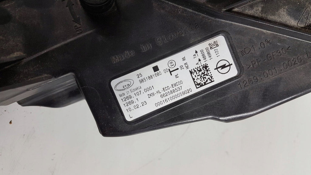 Frontscheinwerfer Opel Astra L 9851881680 Links Scheinwerfer Headlight SCH8306224029ud