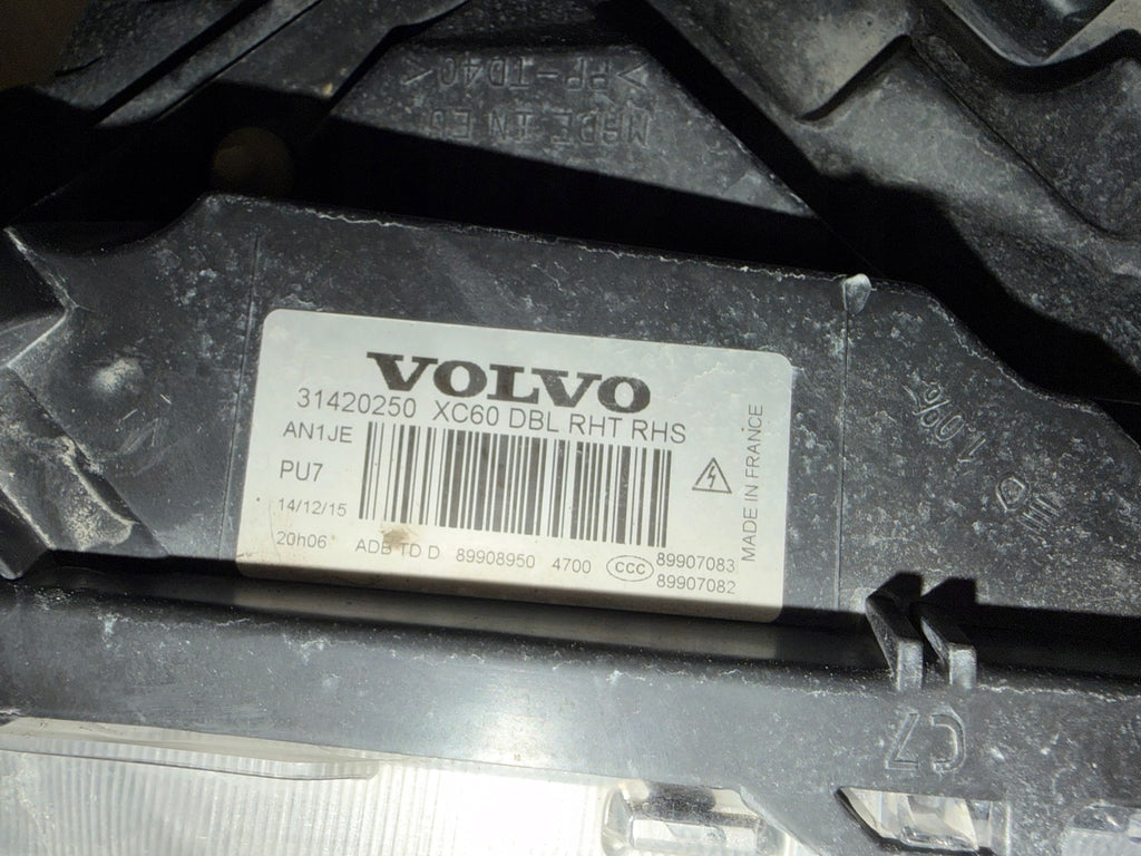 Frontscheinwerfer Volvo Xc60 31420250 Xenon Rechts Scheinwerfer Headlight SCH6718786129cv