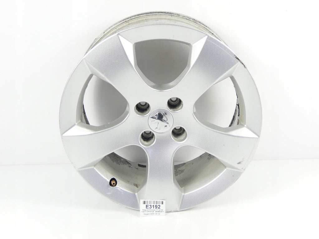 1x Alufelge 17 Zoll 7.5" 4x108 29ET Silber 9805503677 Peugeot 3008 Rim Wheel