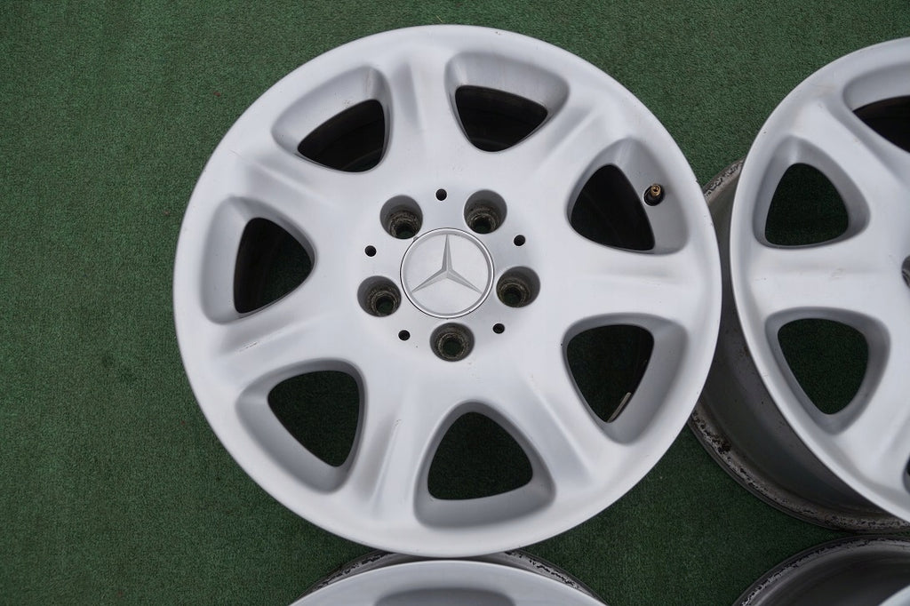 4x Alufelge 16 Zoll 7.5" 5x112 46ET Glanz Silber A2204010102 Mercedes-Benz W220 FEL7406591690jx