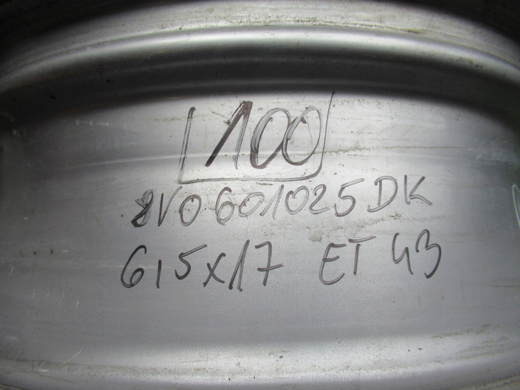 1x Alufelge 17 Zoll 6.5" 5x112 43ET Glanz Silber 8V0601025DK Audi A3 Rim Wheel FEL6957581243yu