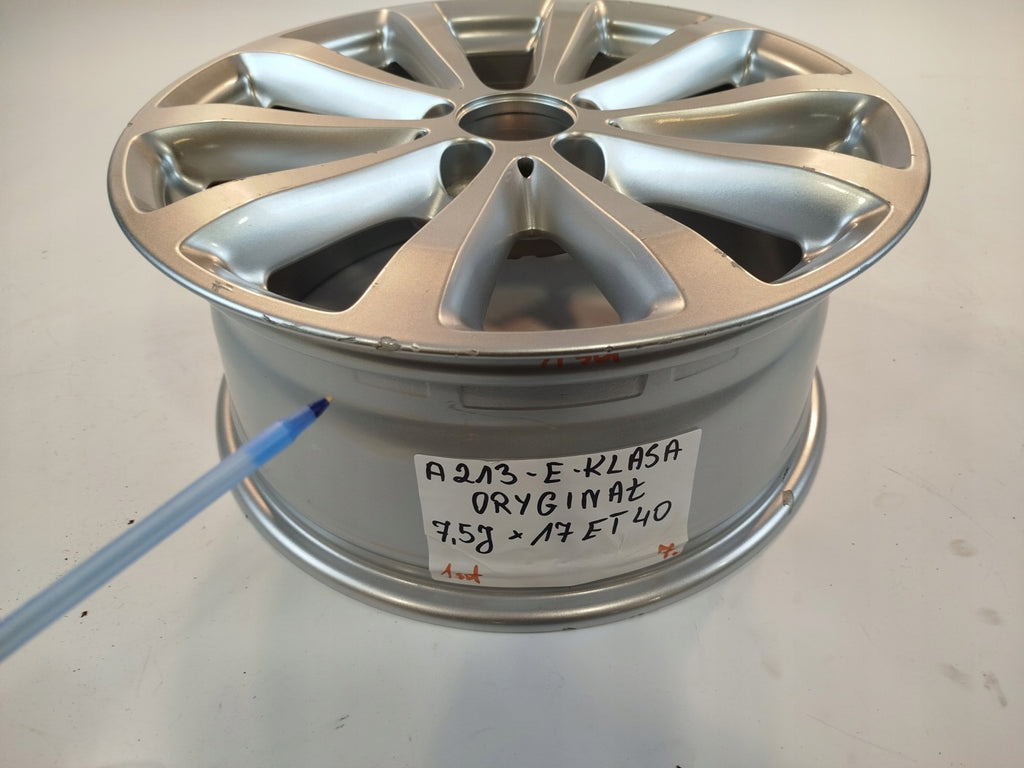 1x Alufelge 17 Zoll 7.5" 5x112 40ET Glanz Silber A2134011300 Mercedes-Benz FEL2067890228cd