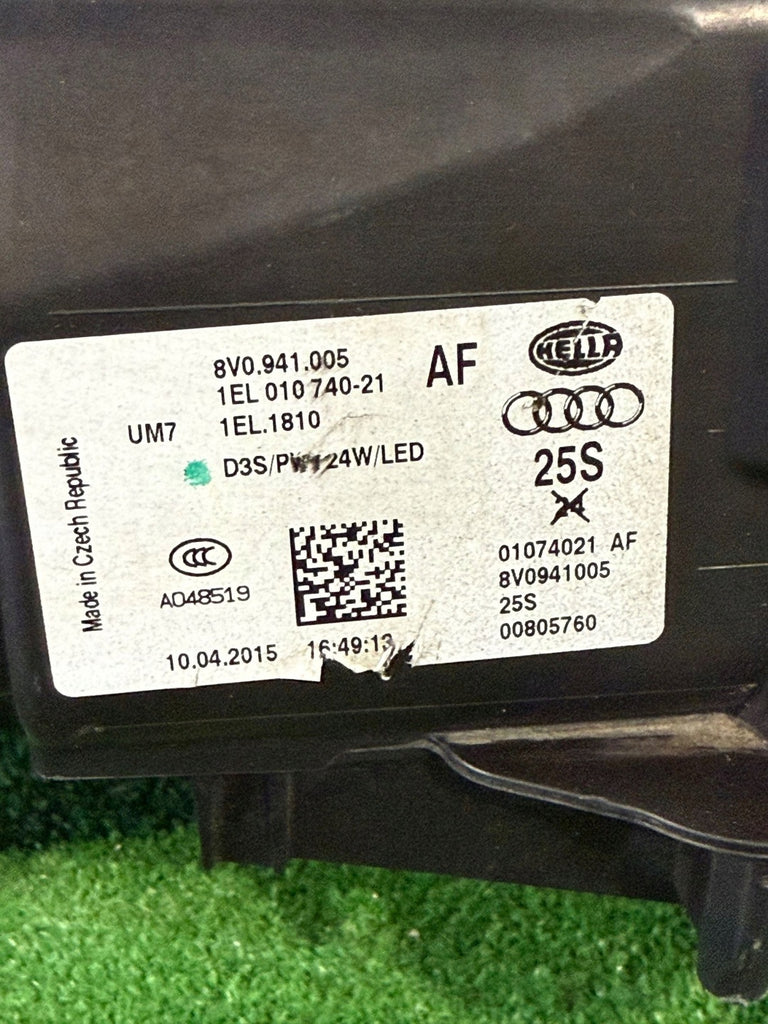 Frontscheinwerfer Audi A3 8V0941005 Xenon Links Scheinwerfer Headlight SCH4579092011po