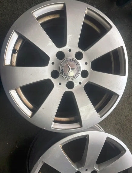 1x Alufelge 16 Zoll 7.0" 5x112 43ET Silber Mercedes-Benz W204 Rim Wheel FEL3773056962fj