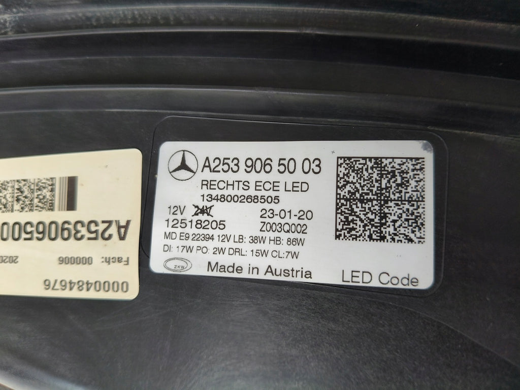 Frontscheinwerfer Mercedes-Benz Glc A2539065003 Full LED Rechts Headlight SCH2970106162uf