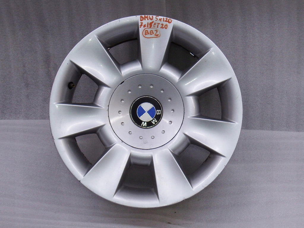 1x Alufelge 15 Zoll 7.0" 5x120 20ET Glanz Silber BMW E39 E34 Rim Wheel