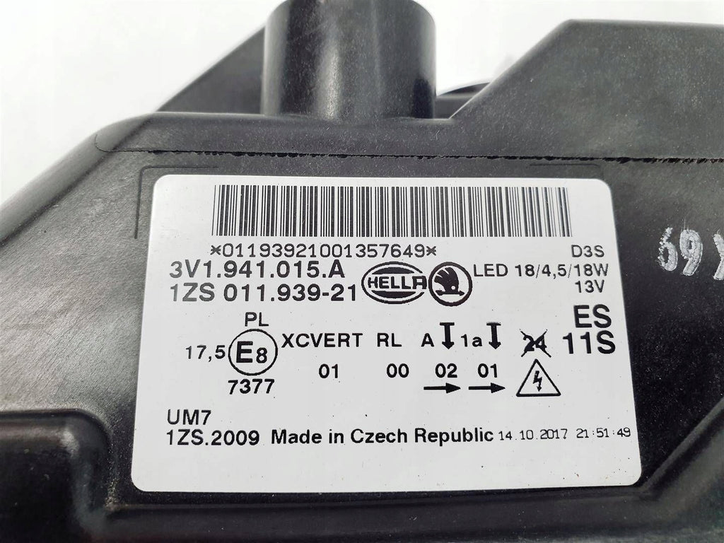 Frontscheinwerfer Skoda Superb III 3V1941015A 1ZS01193921 LED Links Headlight SCH9948130814nu