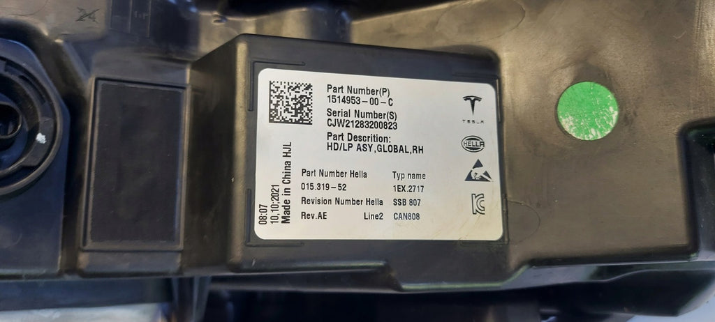 Frontscheinwerfer Tesla Model Y 1514953-00-C Rechts Scheinwerfer Headlight