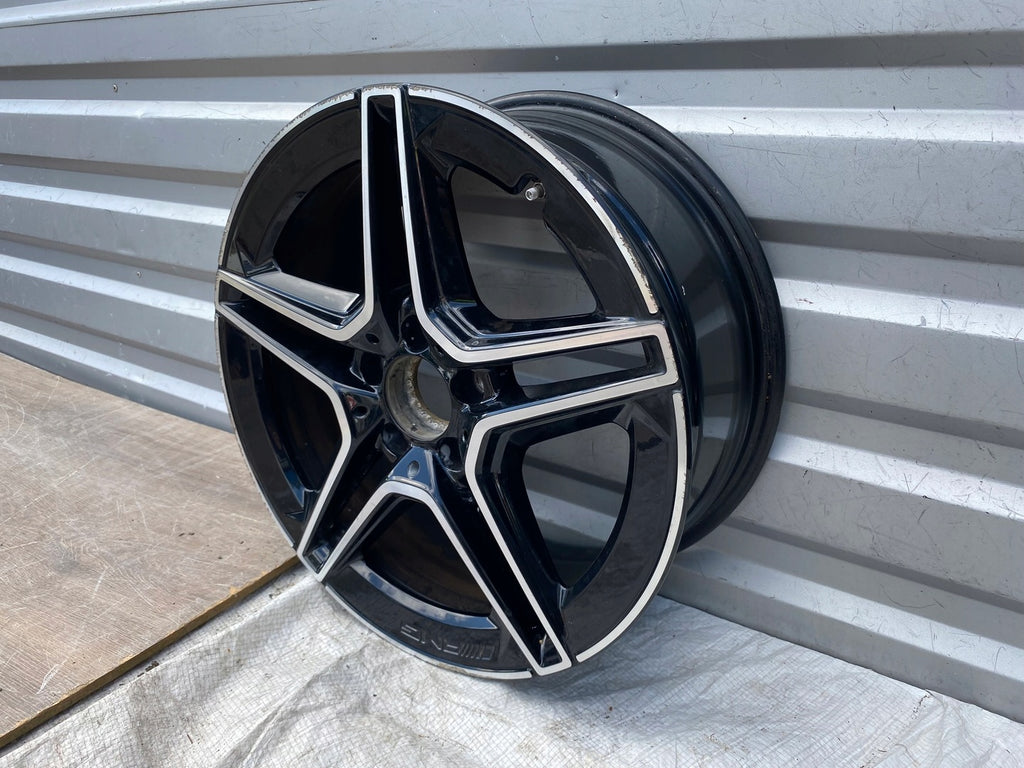 1x Alufelge 18 Zoll 7.5" 5x112 49ET Glanz Schwarz A1774011500 Mercedes-Benz