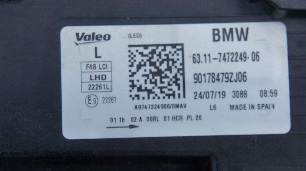 Frontscheinwerfer BMW X1 F48 7272249-06 LED Links Scheinwerfer Headlight SCH1770248597ms