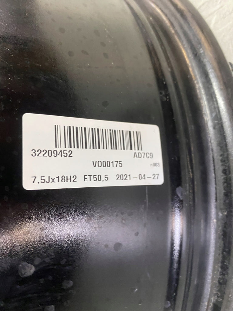 1x Alufelge 18 Zoll 7.5" 5x108 50ET Glanz Schwarz 32209452 Volvo Xc60 Rim Wheel FEL8343269855xp